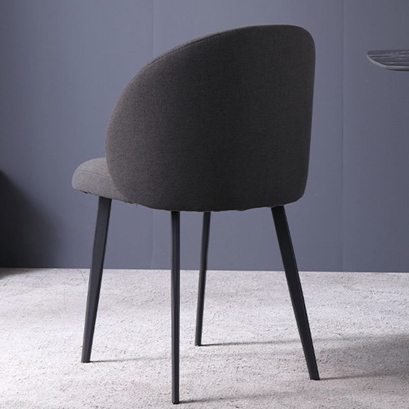 Contemporary Kitchen Dining Side Chair Upholstered Dining Chair in Grey