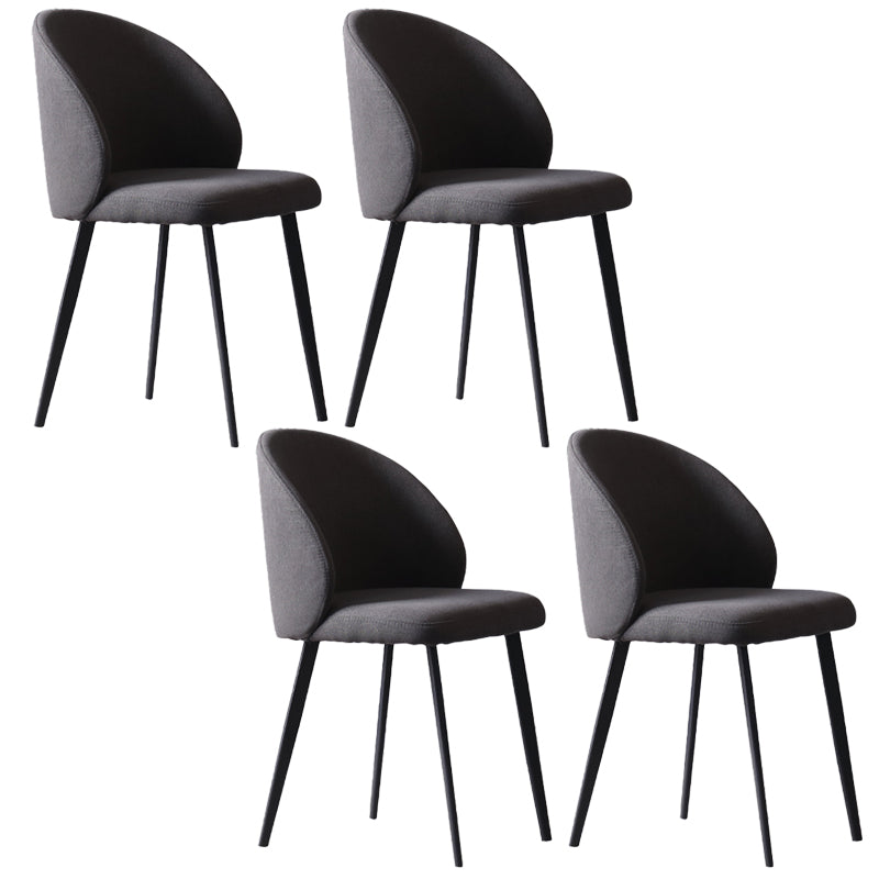 Contemporary Kitchen Dining Side Chair Upholstered Dining Chair in Grey