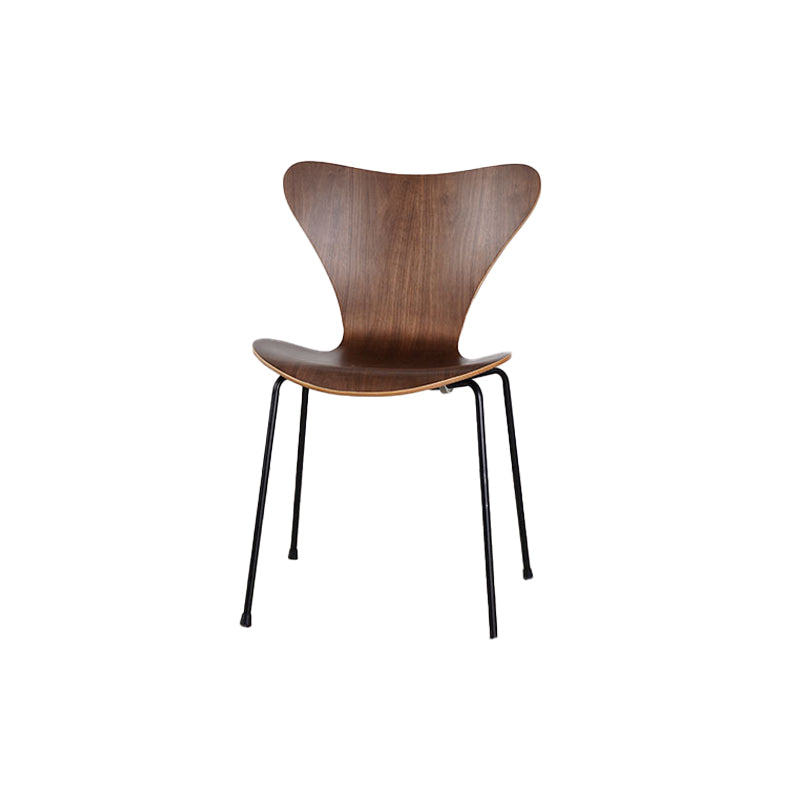 Industrial Kitchen Dining Side Chairs Armless Dining Chairs with Metal Legs