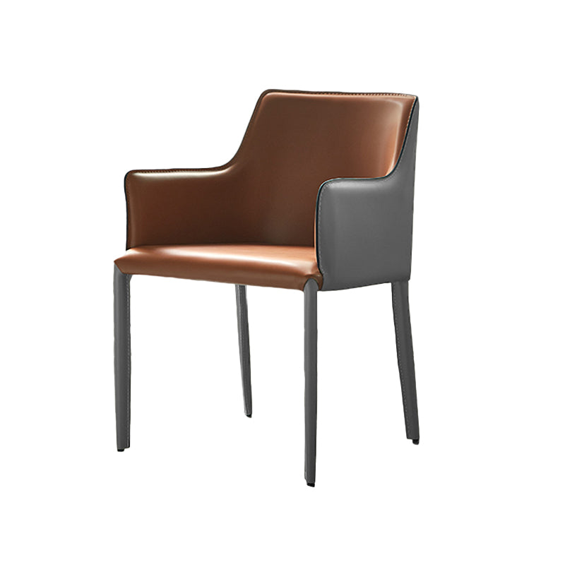 Contemporary Parsons Upholstered Chair Faux Leather Dining Chair for Home