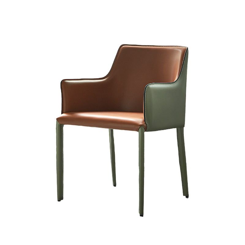 Contemporary Parsons Upholstered Chair Faux Leather Dining Chair for Home
