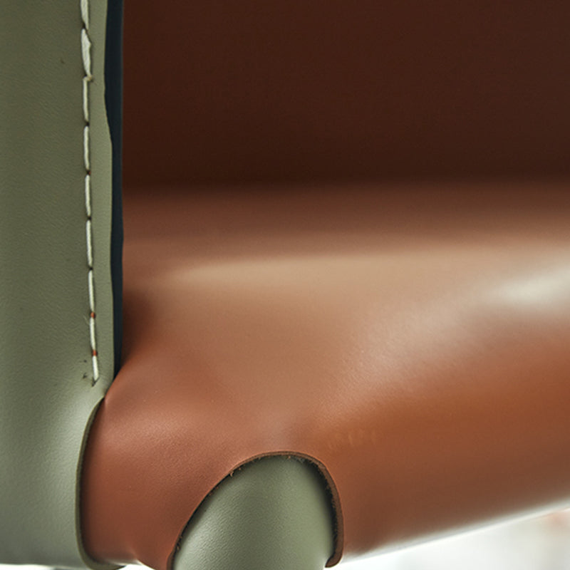 Contemporary Parsons Upholstered Chair Faux Leather Dining Chair for Home