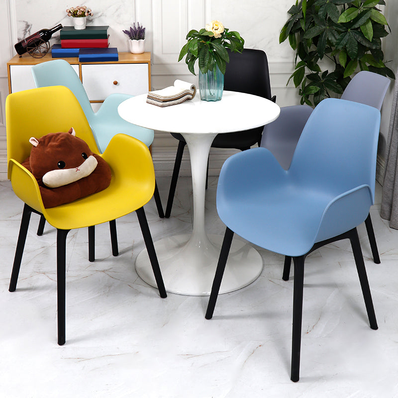 Plastic Dining Armchair Glam Style Dining Room Chair for Home