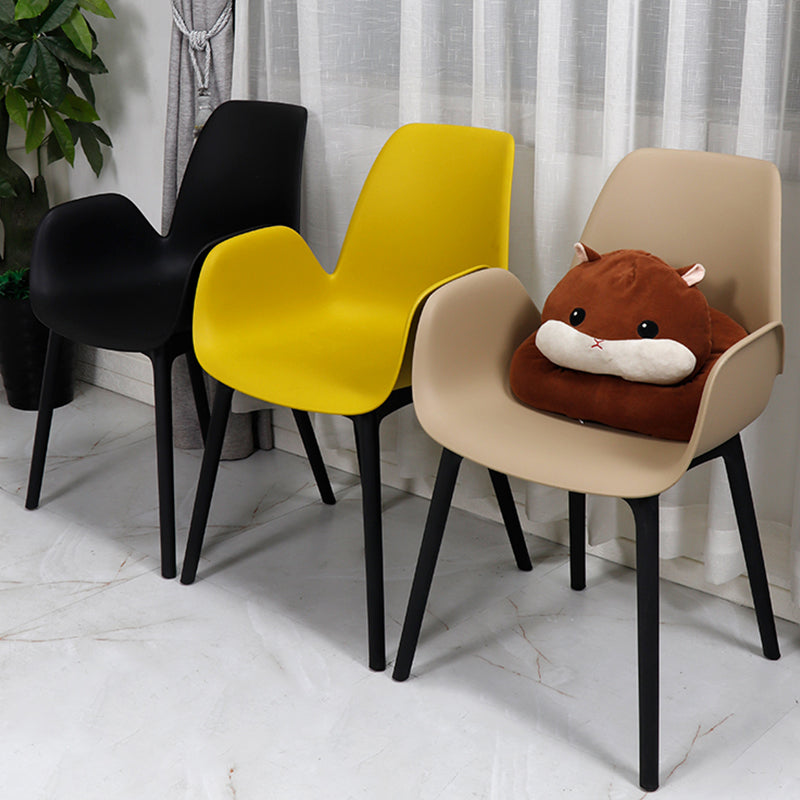 Plastic Dining Armchair Glam Style Dining Room Chair for Home