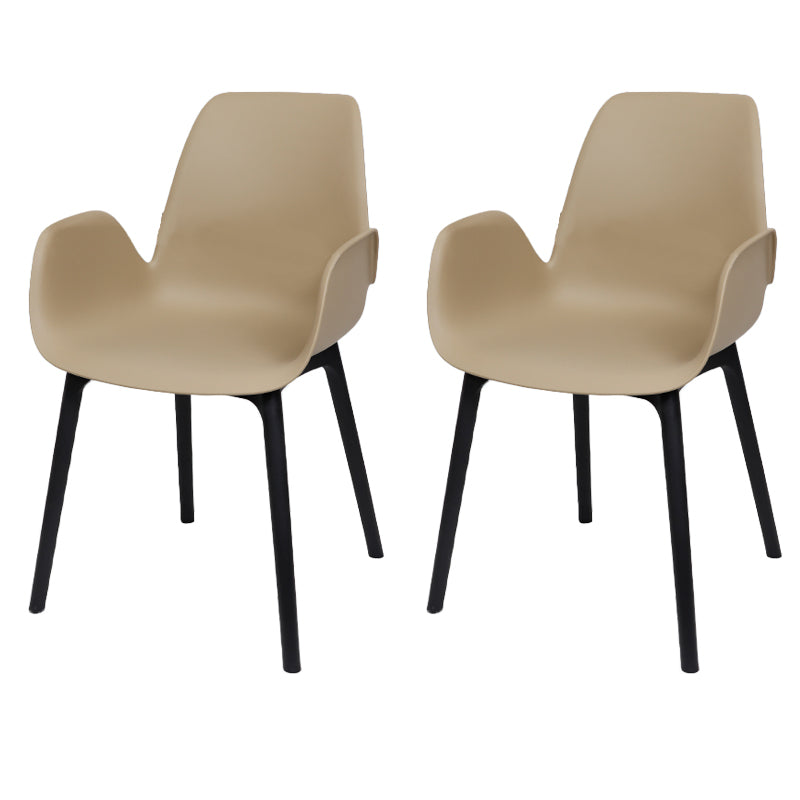 Plastic Dining Armchair Glam Style Dining Room Chair for Home