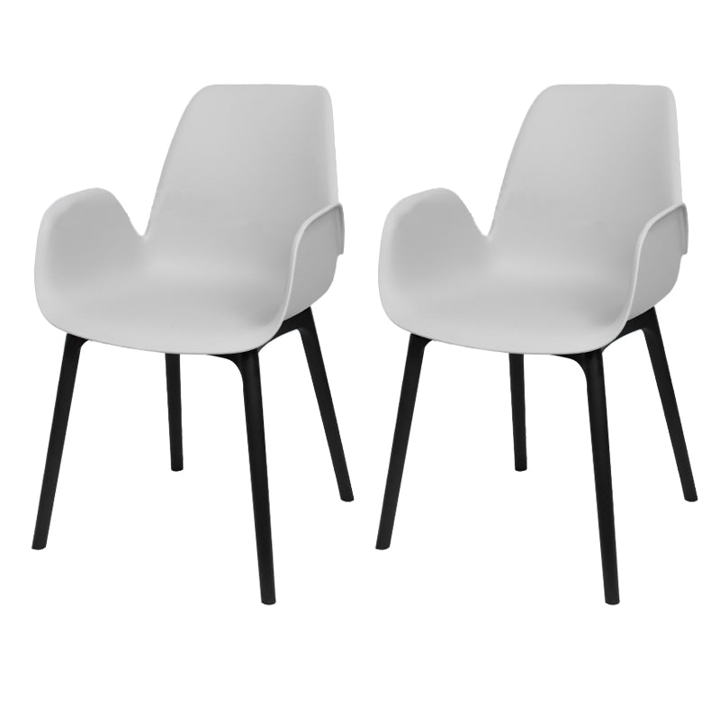 Plastic Dining Armchair Glam Style Dining Room Chair for Home