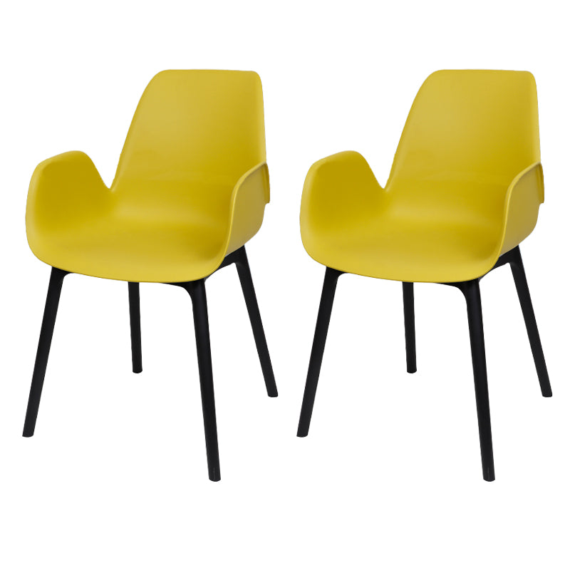 Plastic Dining Armchair Glam Style Dining Room Chair for Home