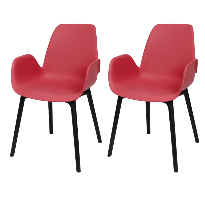 Plastic Dining Armchair Glam Style Dining Room Chair for Home