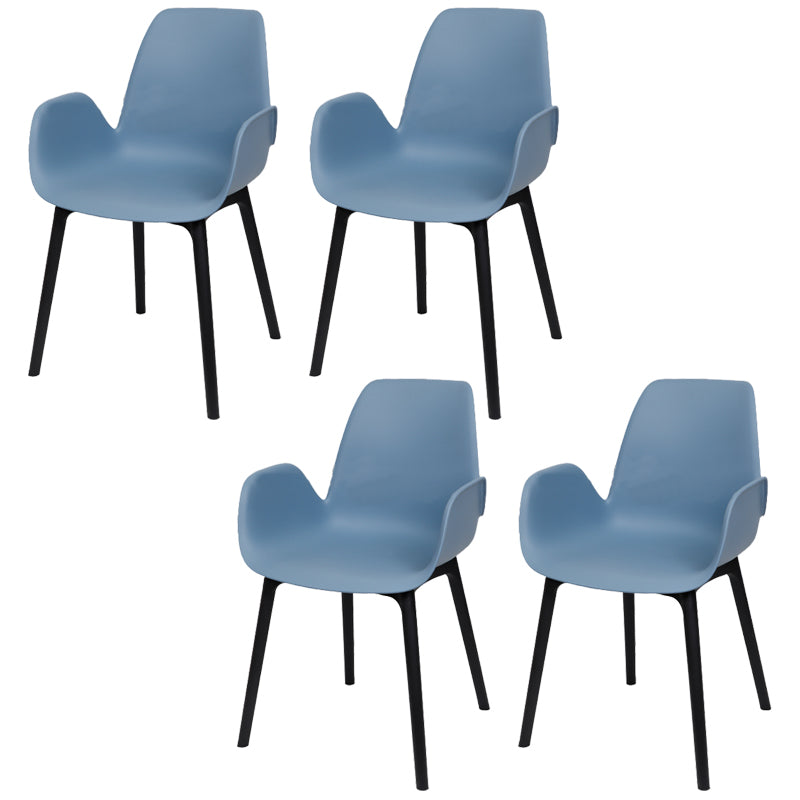 Plastic Dining Armchair Glam Style Dining Room Chair for Home