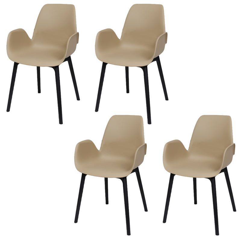 Plastic Dining Armchair Glam Style Dining Room Chair for Home