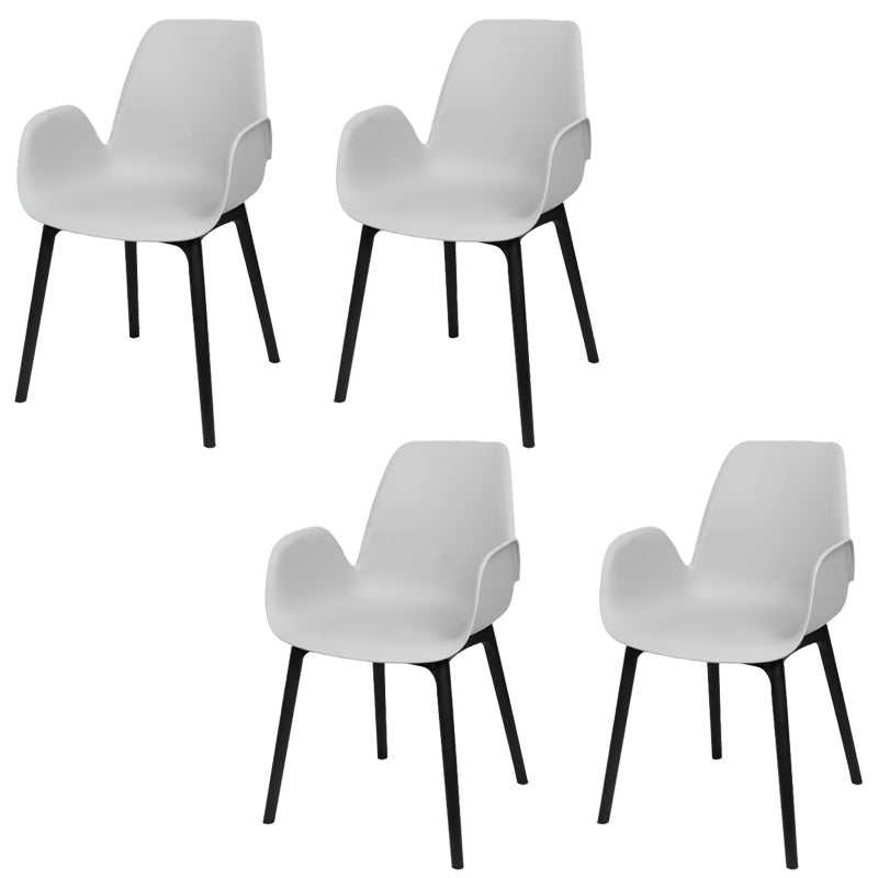 Plastic Dining Armchair Glam Style Dining Room Chair for Home