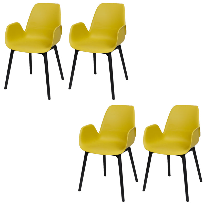 Plastic Dining Armchair Glam Style Dining Room Chair for Home