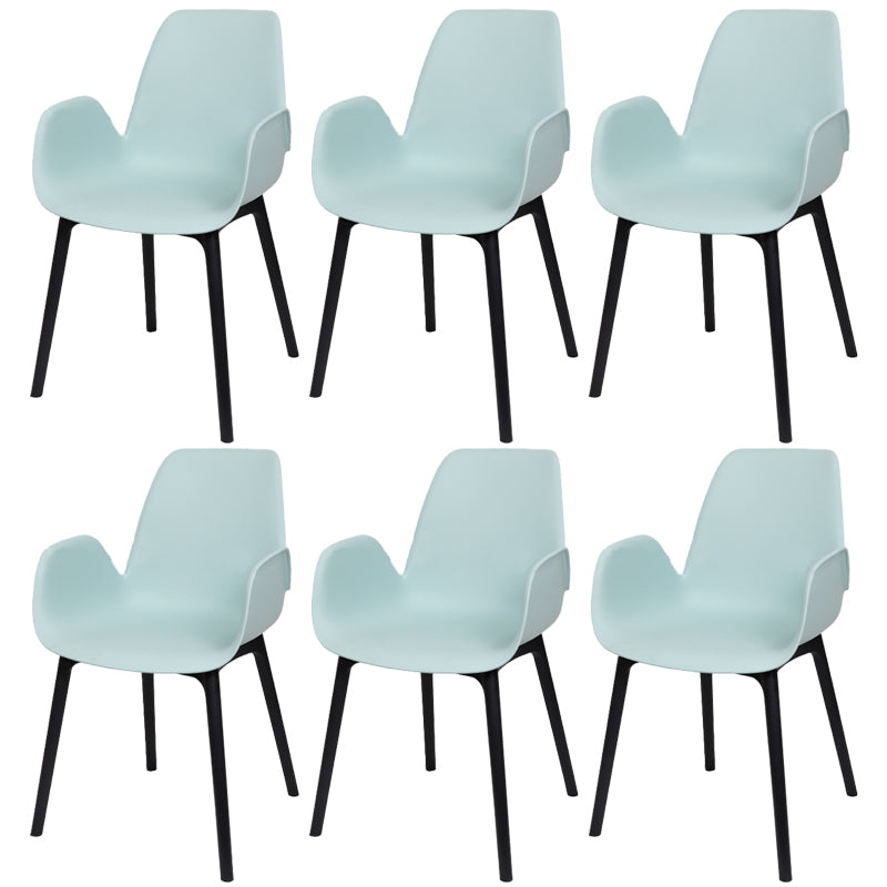 Plastic Dining Armchair Glam Style Dining Room Chair for Home