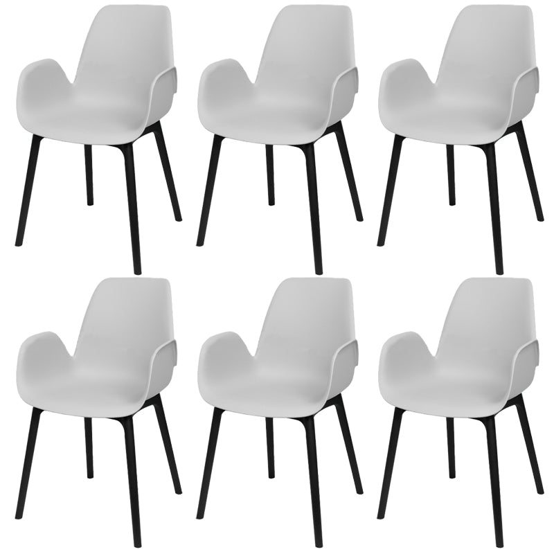 Plastic Dining Armchair Glam Style Dining Room Chair for Home