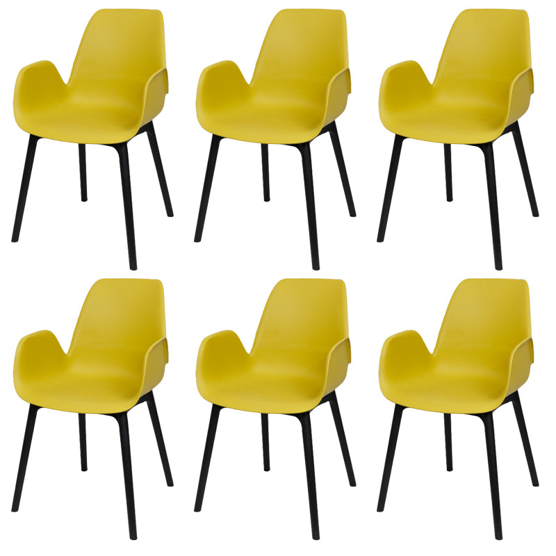 Plastic Dining Armchair Glam Style Dining Room Chair for Home