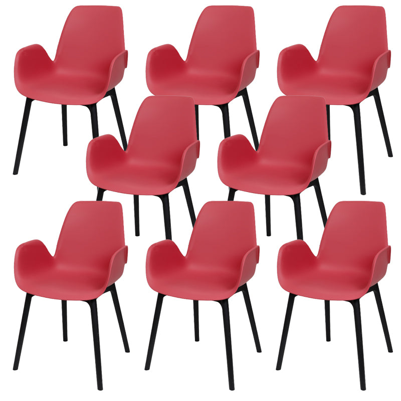 Plastic Dining Armchair Glam Style Dining Room Chair for Home