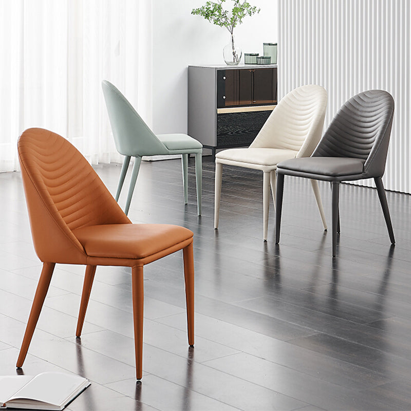 Faux Leather Dining Chair Parsons Upholstered Chair for Dining Room