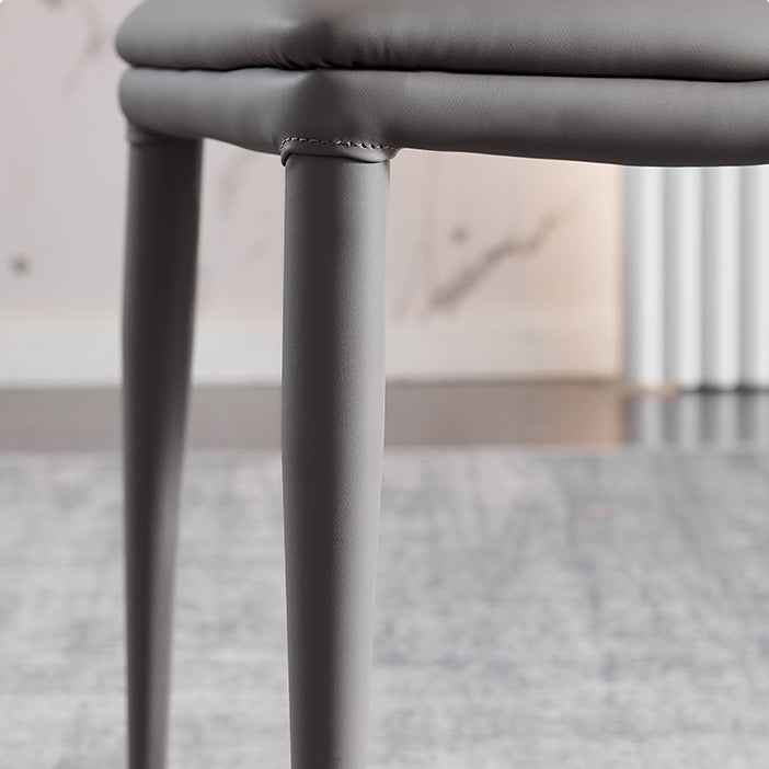 Faux Leather Dining Chair Parsons Upholstered Chair for Dining Room