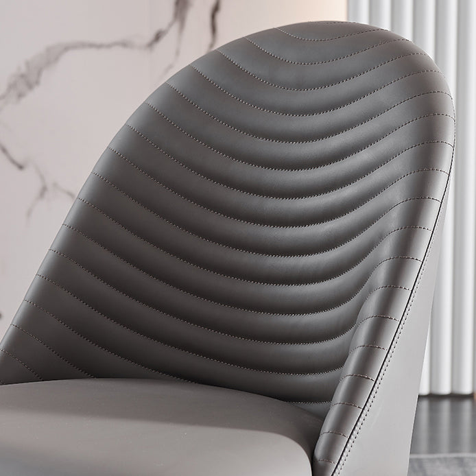 Faux Leather Dining Chair Parsons Upholstered Chair for Dining Room