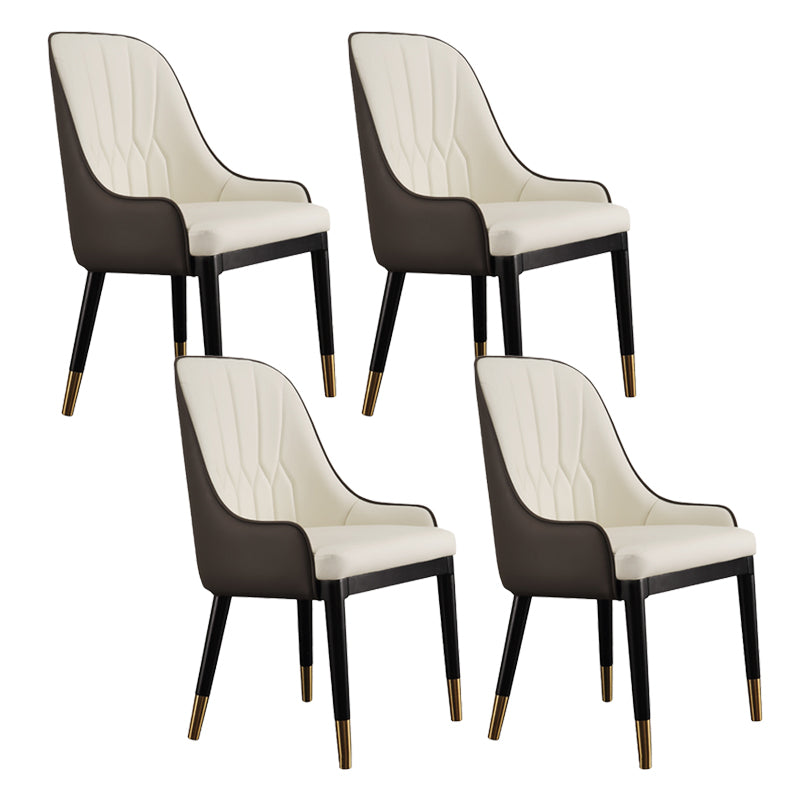Glam Kitchen Dining Chairs Faux Leather Side Chairs for Kitchen