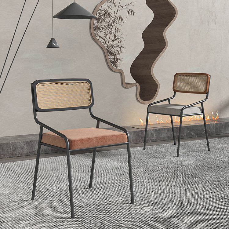 Contemporary Kitchen Dining Arm Chair Open Back Dining Side Chair