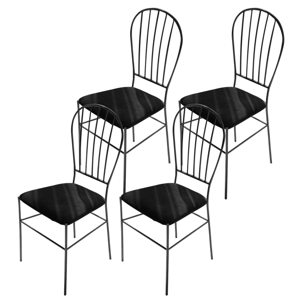 Kitchen Dining Chairs Upholstered Dining Chairs with Metal Legs
