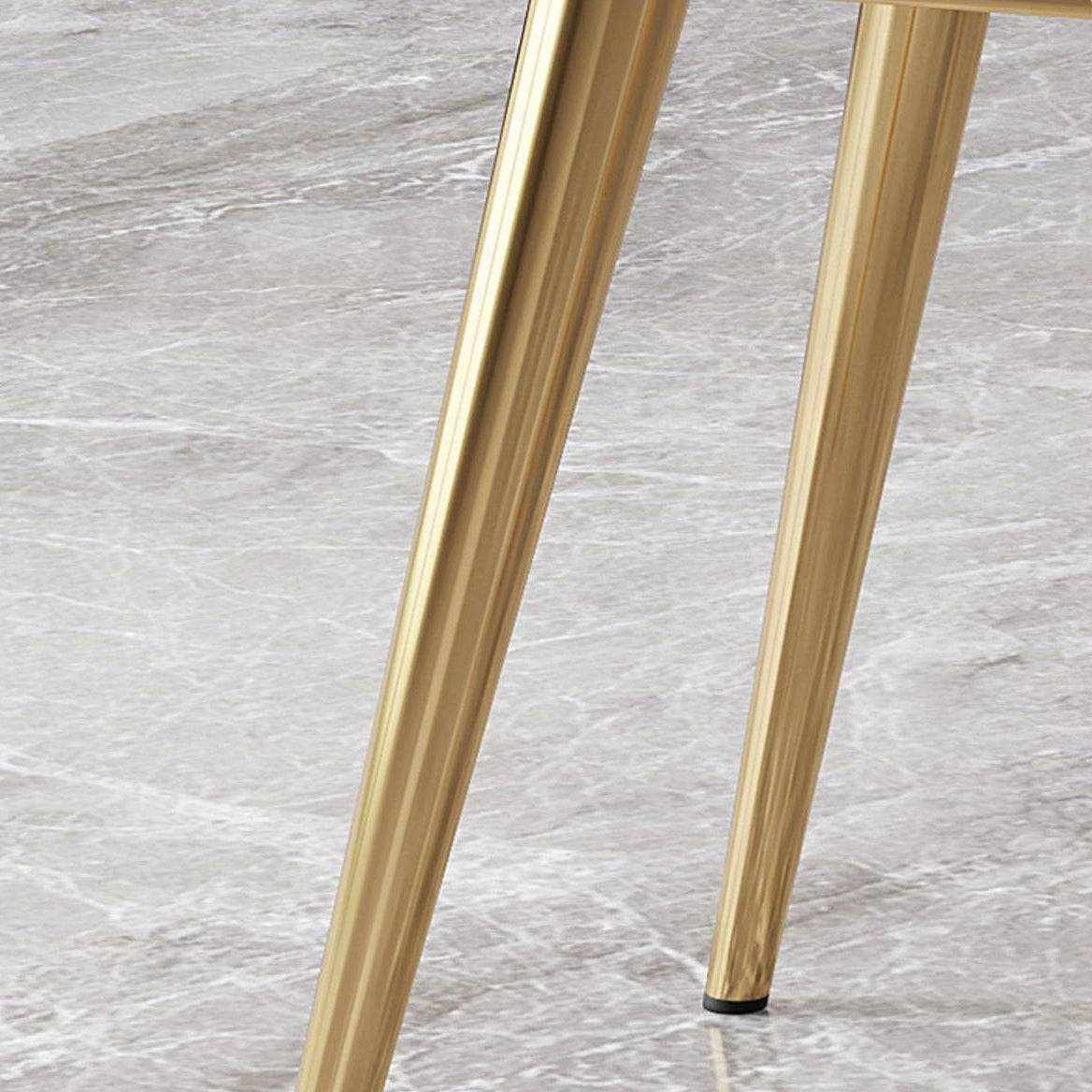 Kitchen Dining Chairs Faux Leather Side Chairs with Gold Metal Legs