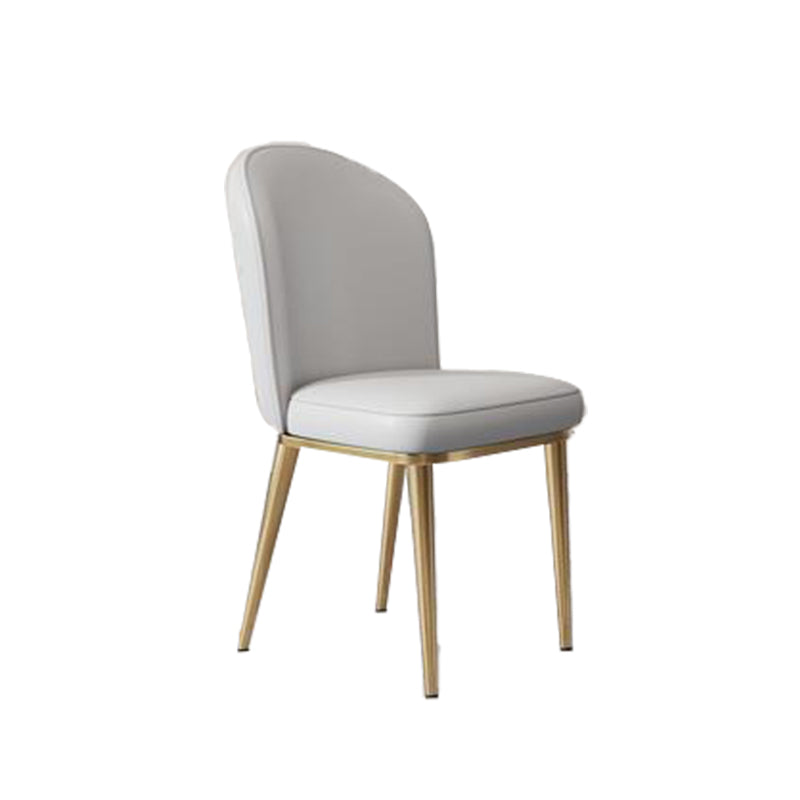 Kitchen Dining Chairs Faux Leather Side Chairs with Gold Metal Legs