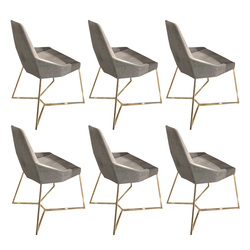 Glam Kitchen Dining Chairs Faux Leather Side Chairs with Metal Legs