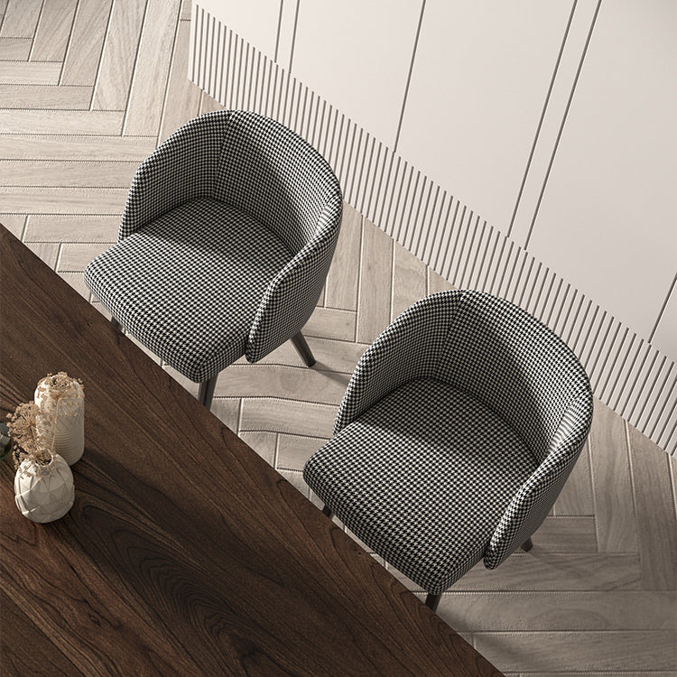 Contemporary Kitchen Dining Arm Chair Upholstered Side Chair with Wood Legs