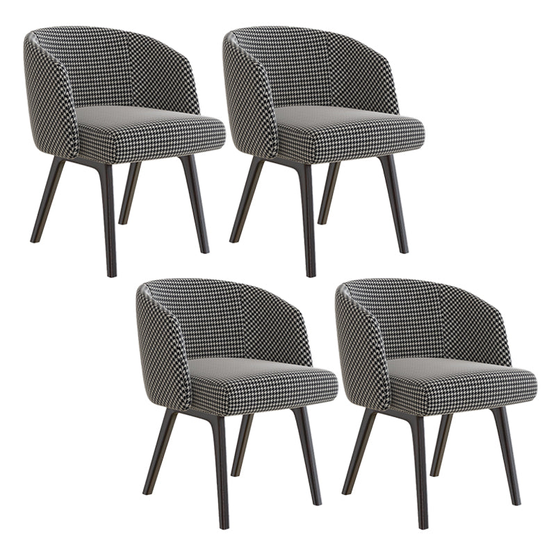 Contemporary Kitchen Dining Arm Chair Upholstered Side Chair with Wood Legs