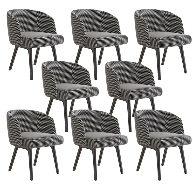 Contemporary Kitchen Dining Arm Chair Upholstered Side Chair with Wood Legs