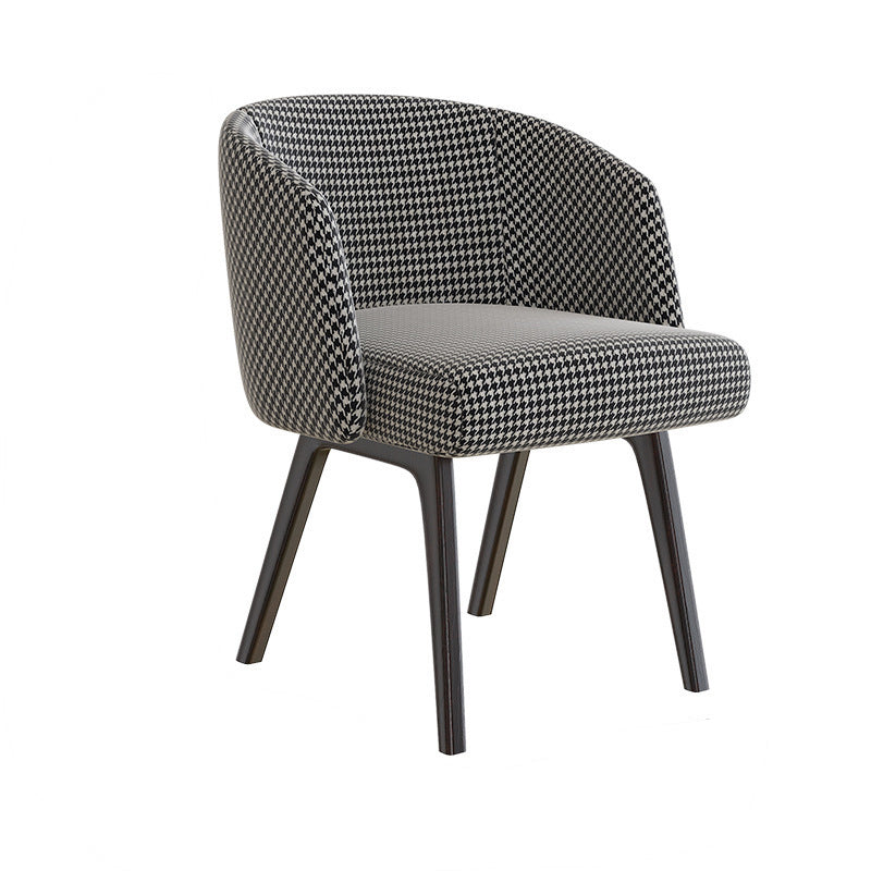 Contemporary Kitchen Dining Arm Chair Upholstered Side Chair with Wood Legs