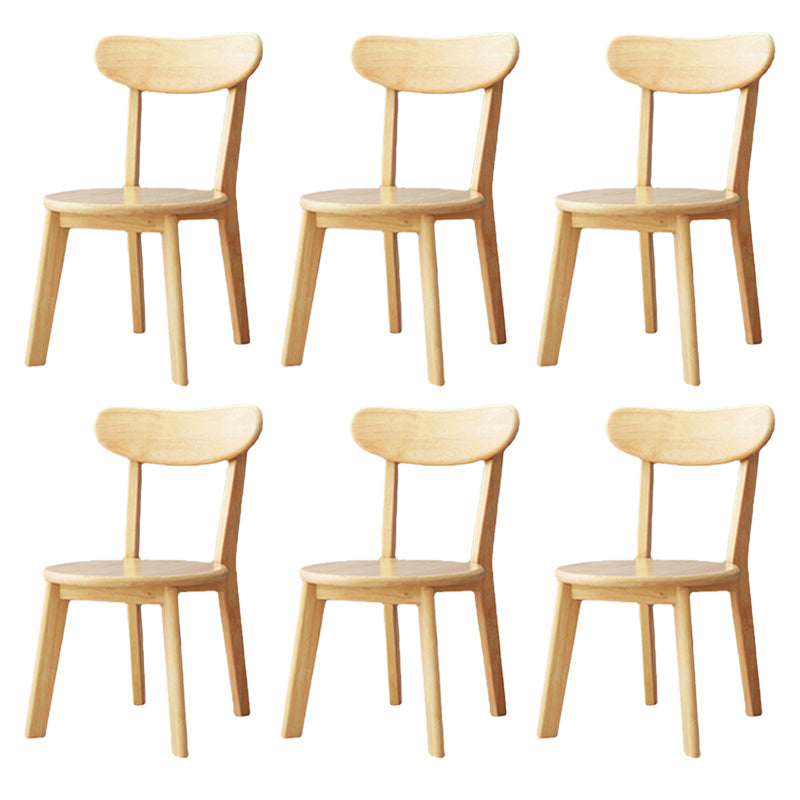 Traditional Kitchen Dining Chairs Wood Armless Dining Chairs
