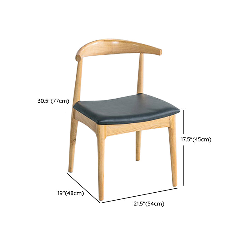 Modern Natural Finish Dining Set 1/3/5 Pieces Wooden Dinette Set for Home