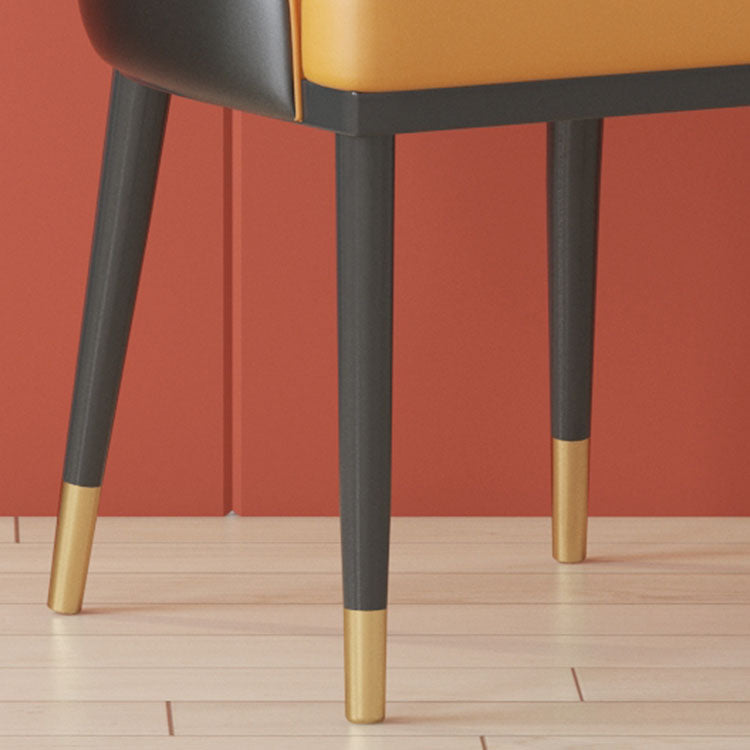 Glam Dining Set for Home 1/3/4/5 Pieces Round Dinette Set with Leather Chairs