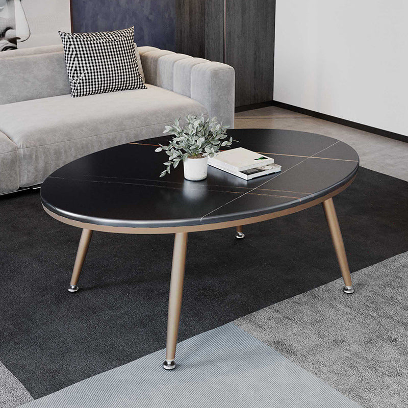Glam Slate Geometric Coffee Table 17.7" H 1 Single Cocktail Table with Storage