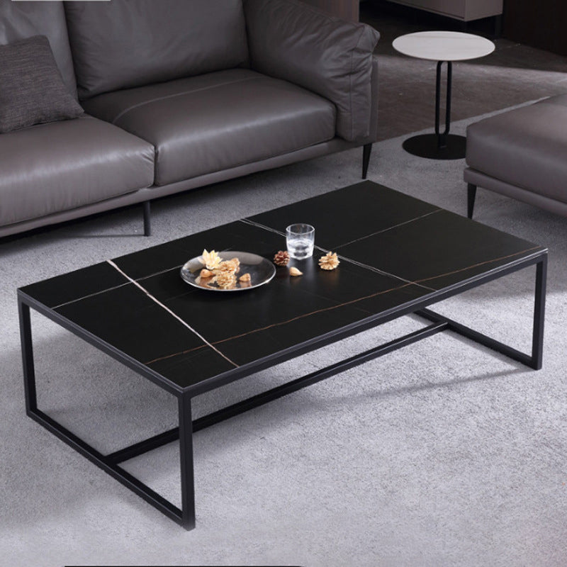 Trestle 1 Single Coffee Table Rectangular Slate Black Finish Coffee Table