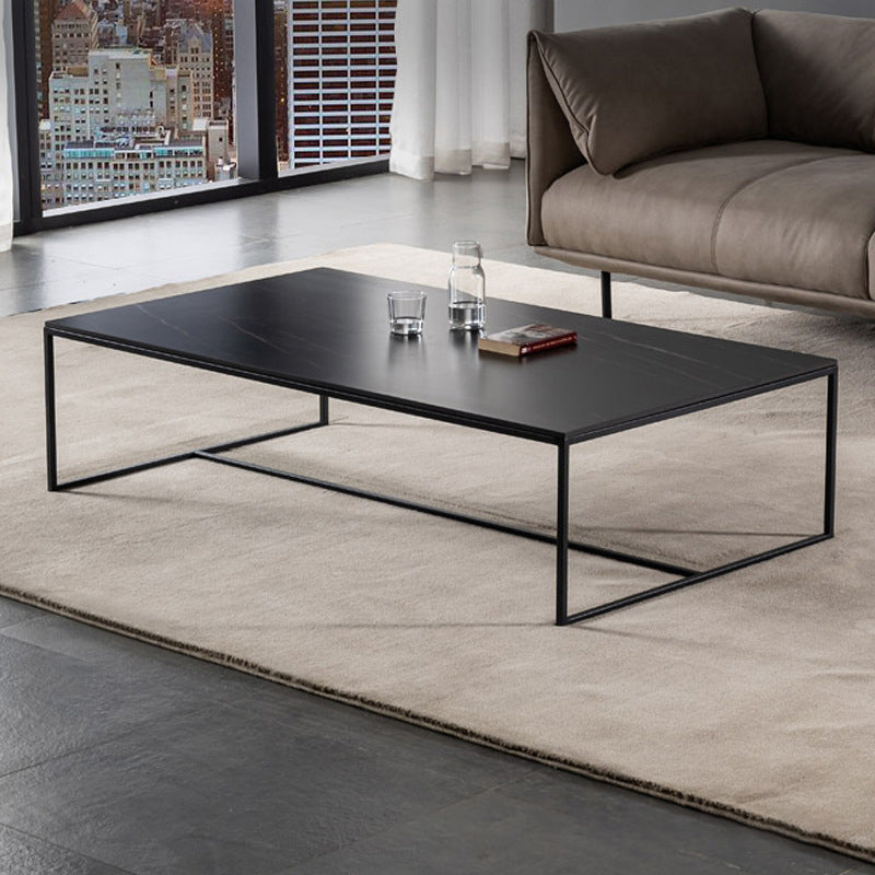 Trestle 1 Single Coffee Table Rectangular Slate Black Finish Coffee Table