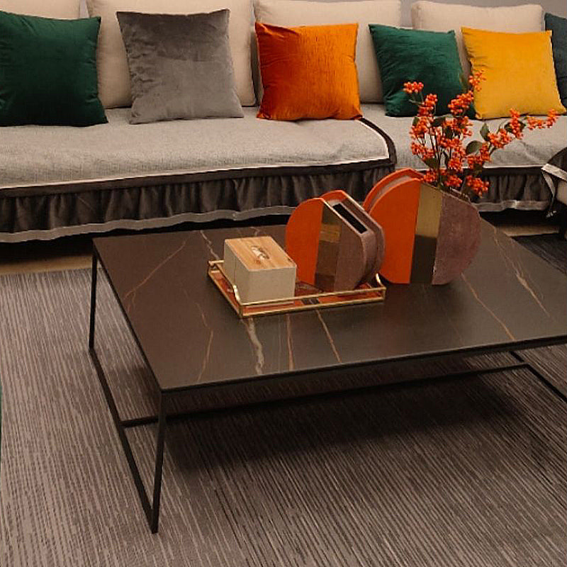 Trestle 1 Single Coffee Table Rectangular Slate Black Finish Coffee Table