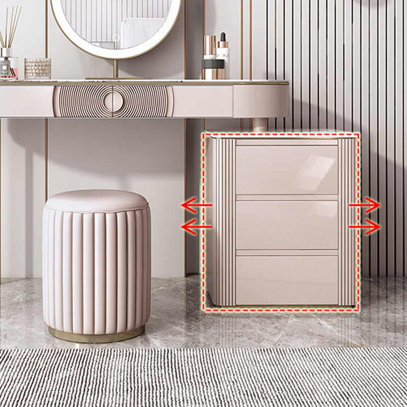 Modern White Vanity Desk with 5 Storage Drawers 15.74" Wide Wood Vanity Set