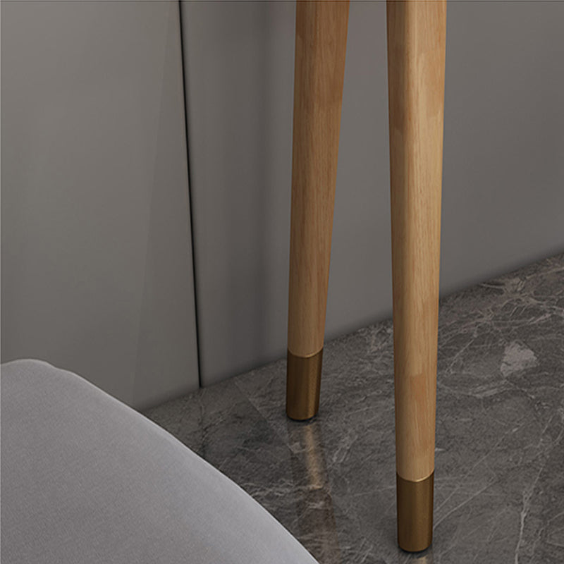 Scandinavian Rubber Wood Vanity Table with Drawers Dressing Table