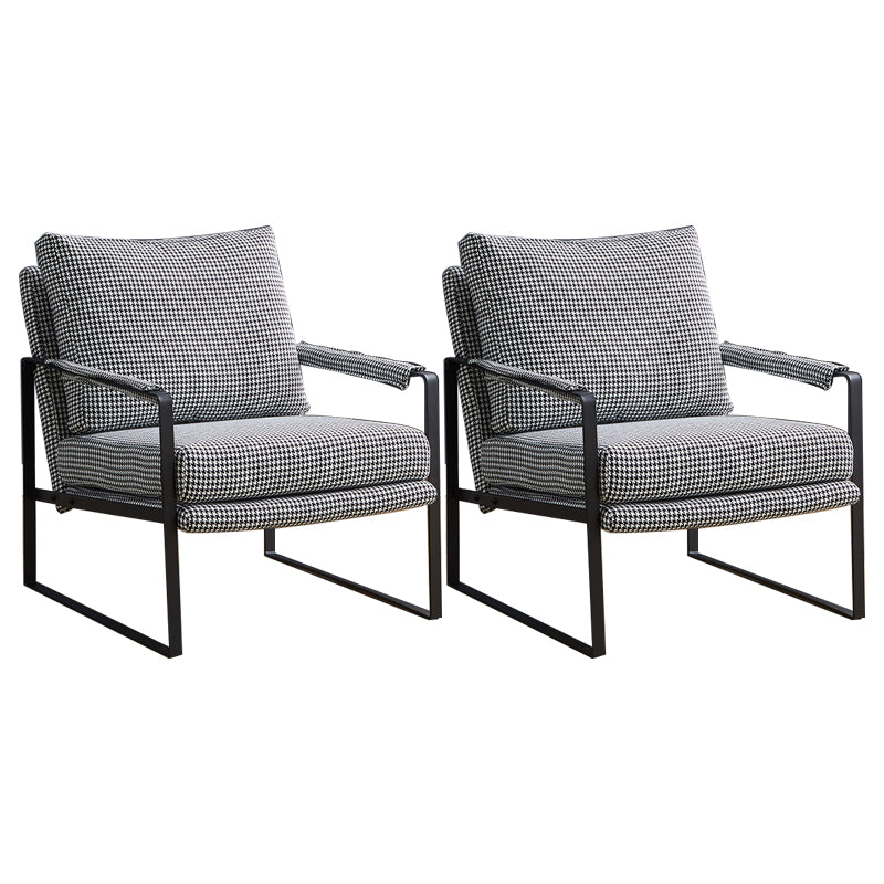 Industrial Arms Included Chair 28.34" Wide Pillow Back Square Arm Chair