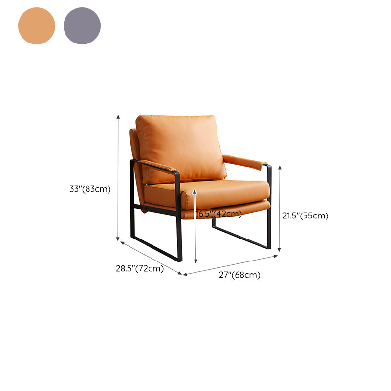 Industrial Arms Included Chair 28.34" Wide Pillow Back Square Arm Chair