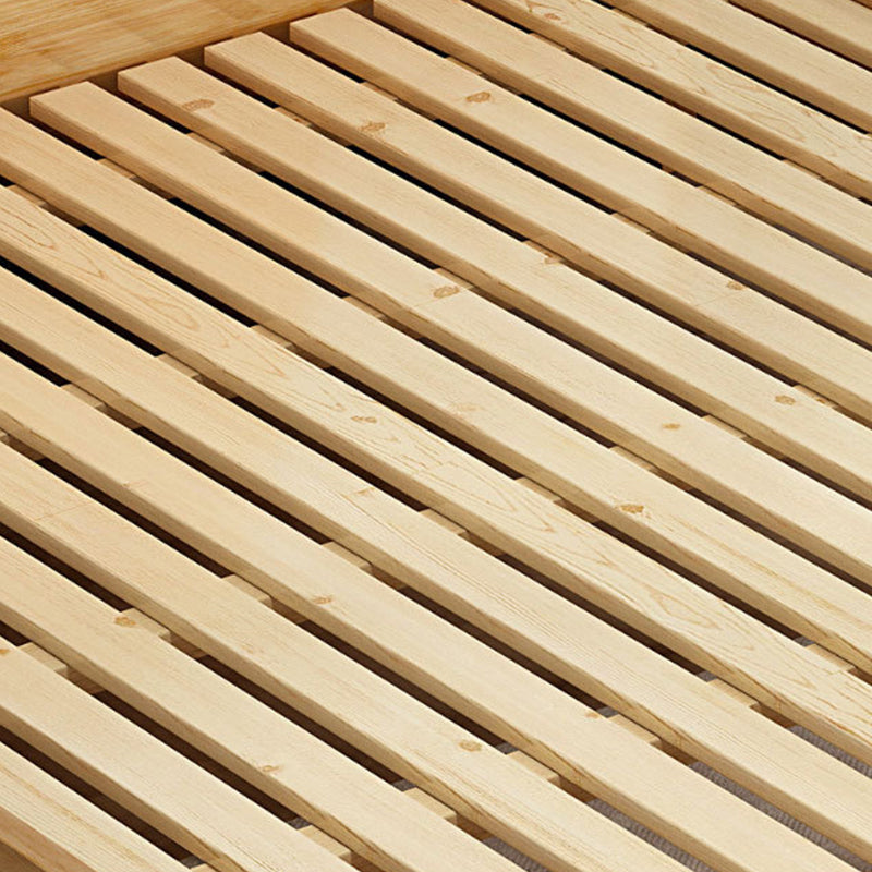 Upholstered Headboard Standard Bed Modern Rubberwood and Sleigh Bed