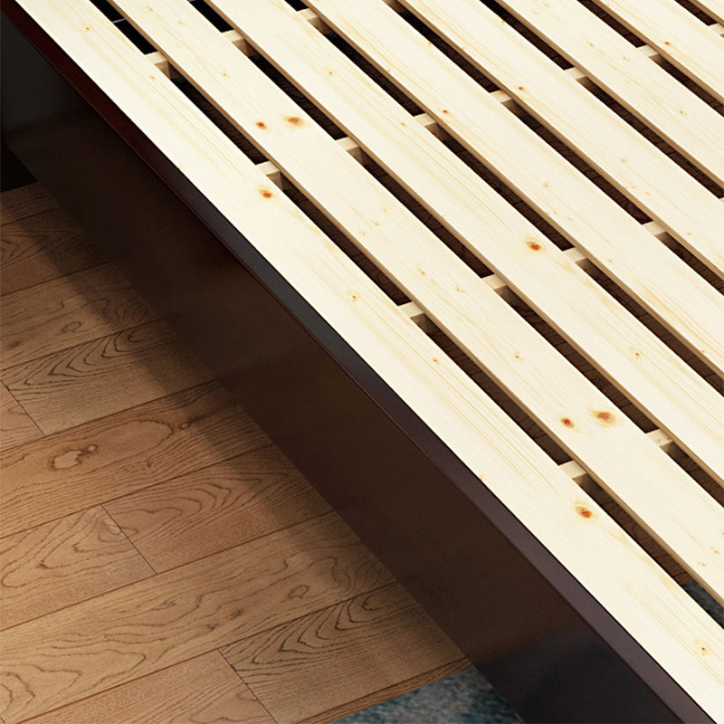 Solid Wood Traditional Panel Bed Tufted Standard Bed with Headboard