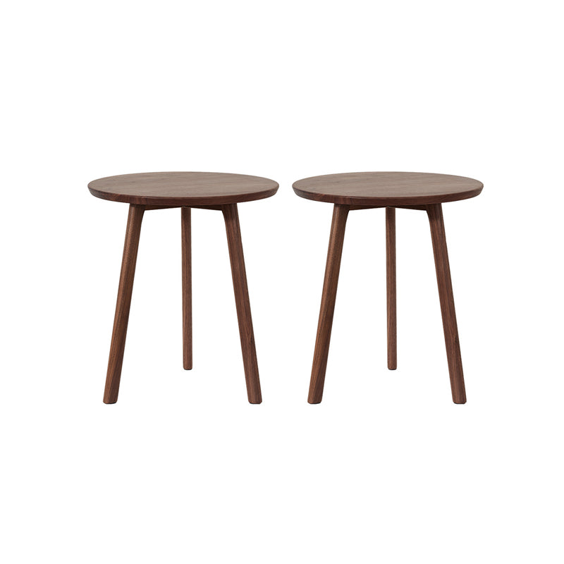 Contemporary End Table Solid Wood Brown Living Room Side Table