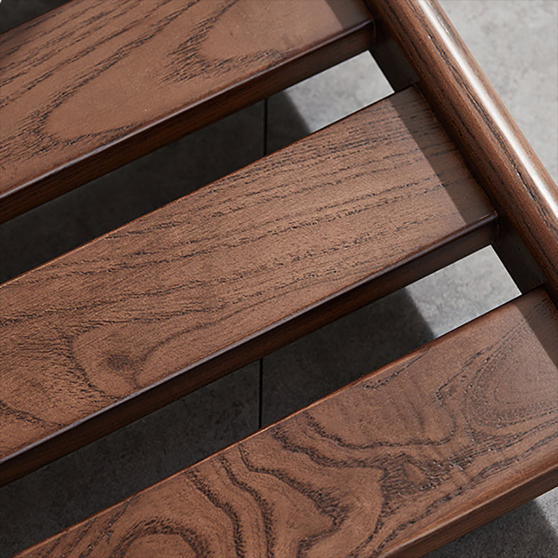 Contemporary End Table Solid Wood Brown Living Room Side Table