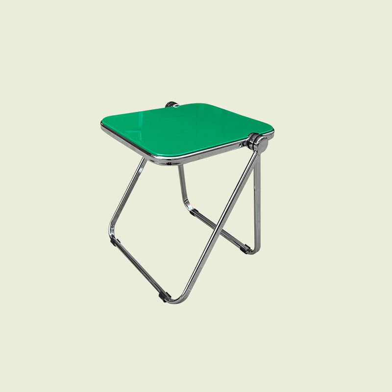 Contemporary Metal X-base End Slide Table Rectangular Side Table