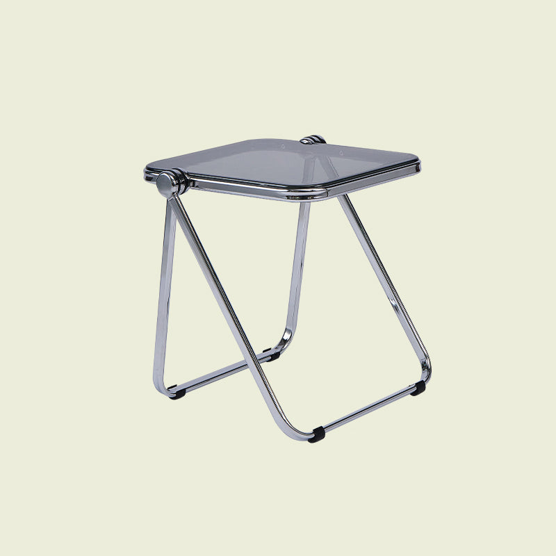 Contemporary Metal X-base End Slide Table Rectangular Side Table